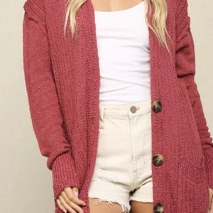 NWOT S Kyemi Cardigan Rose Blush